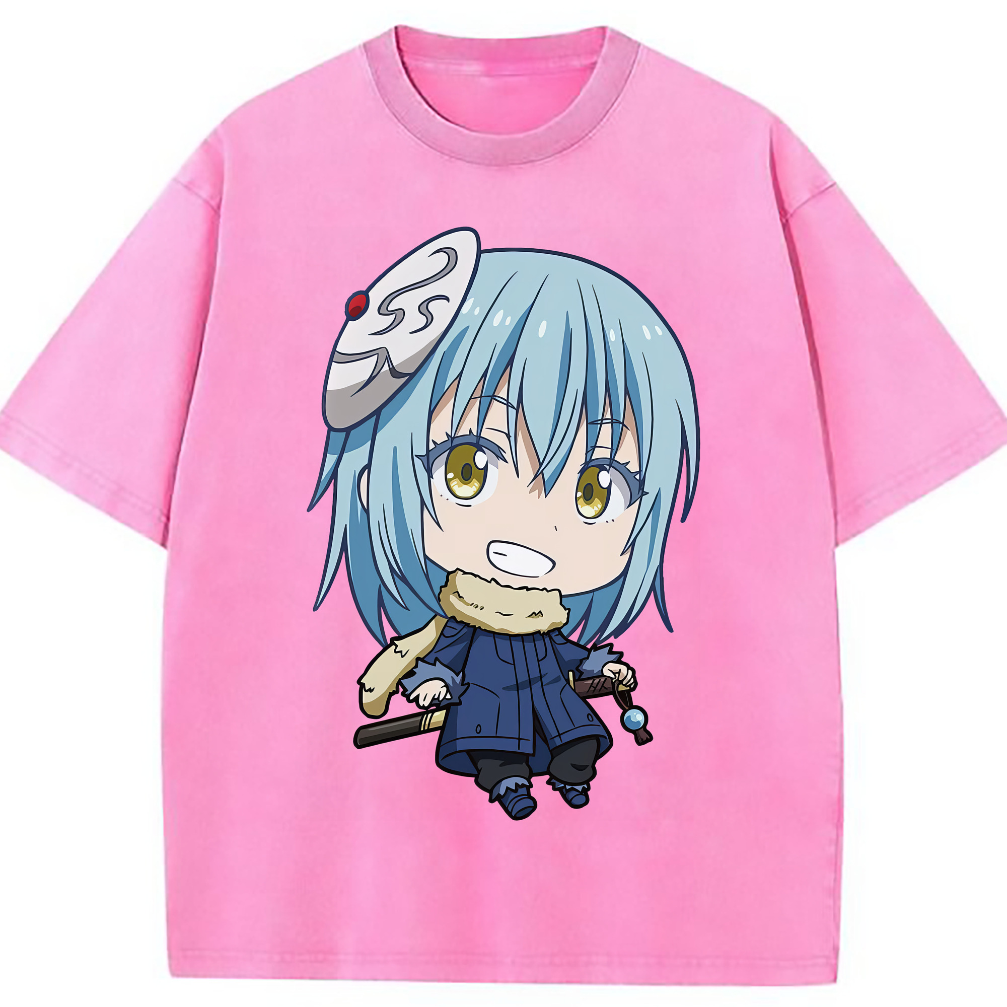 （画像用） 転スラ Regarding Reincarnated to Slime 綿100% ヴィンテージ風 半袖Tシャツ（フロントプリント）